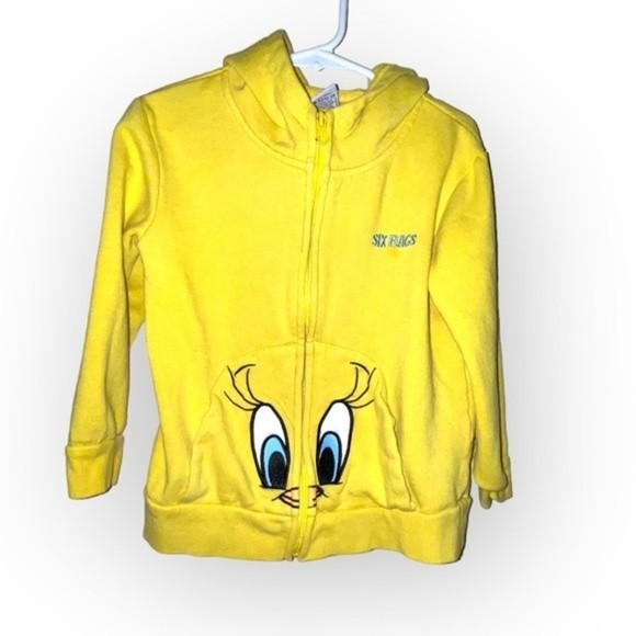 Looney tunes tweety zippered hoodie Six Flags NJ - Picture 1 of 3